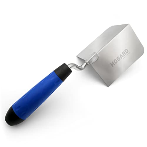Outside Corner Trowel | Best Corner Drywall Tool | Made of Stainless Steel with External Angle and Soft Grip Handle.