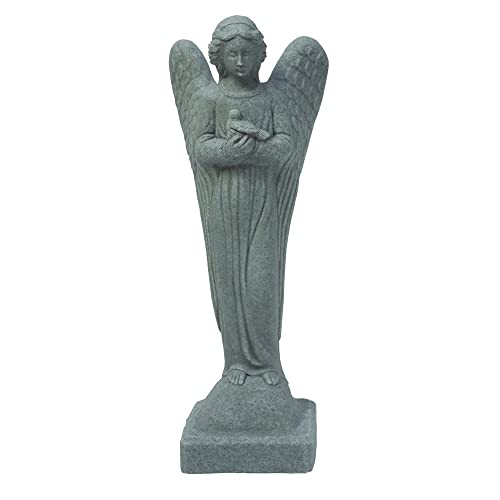 Morning Angel Statue – Natural Granite Appearance – Made of Resin – Lightweight – 29” Height - color: Granite, style: Morning Angel