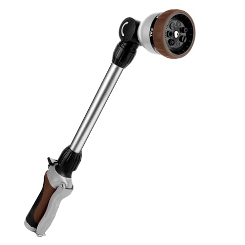 RESTMO Heavy Duty Metal Hose Wand, Watering Wand for Garden Hose - color: Brown