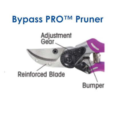 Dramm 18095 ColorPoint Bypass Pro Pruner, Sharp Pruners for Gardening, Heavy Duty Handheld Clippers - Blue - color: Blue, style: Modern