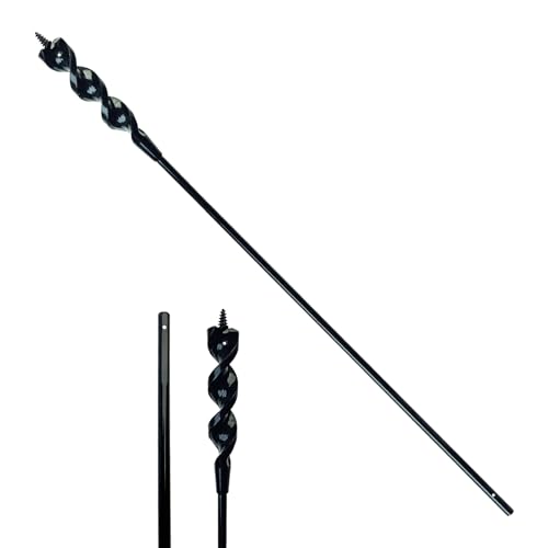 DECKRKAT 54" Flexible Installer Drill Bit - 3/4" Auger with Fish Eye Hole & Anti-Slip 3-Flat Shank for Wire Pulling Through Walls, Ceilings, Sidewalks. - size: 54X3/4"