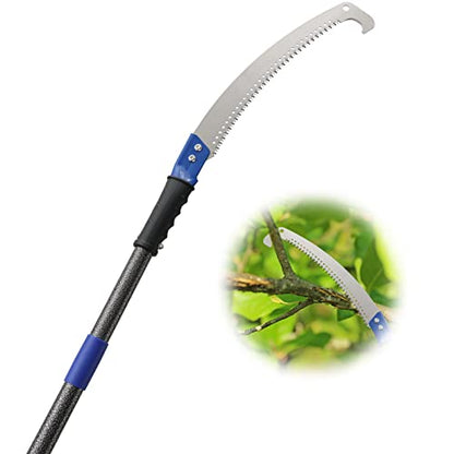 Pole Saws for Tree Trimming, 10 FT Long Extension Pruning Saw, Lightweight Stainless Steel Extension High Pole Pruning Pole Saw with Blade for Trimmer Yard Garden and Patios Trees Branches - size: 10 FT