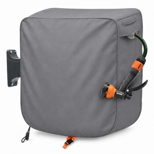 Wall Mounted Hose Reel Cover 26x11x18in 420D Waterproof - color: Retractable - Hose Reel Wall-mounted Cover