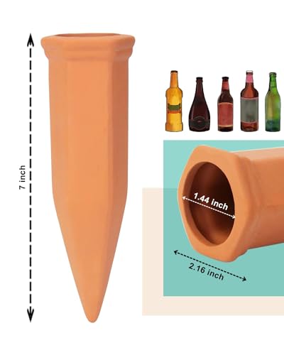 vensovo 10pcs Terracotta Watering Spikes - color: Orange-10pcs, size: 7in
