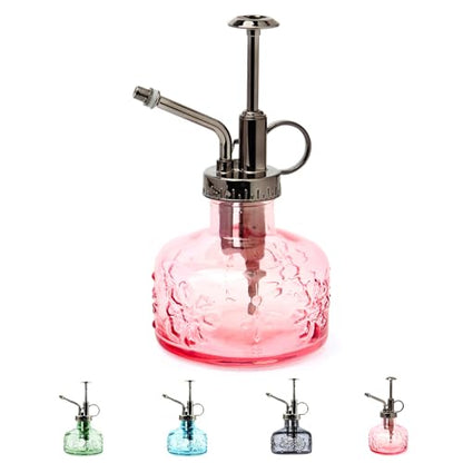 XXXFLOWER Glass Plant Mister Spray Bottle Pink 180ml/6 oz - color: Pink