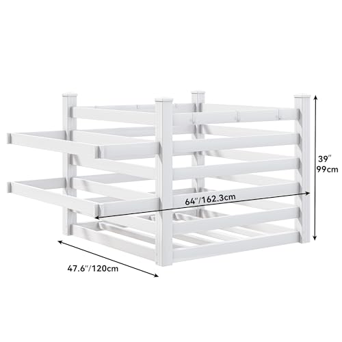 YITAHOME 64" W x 47" L x 39" H Poolside Deckbox Storage Organizer with 6