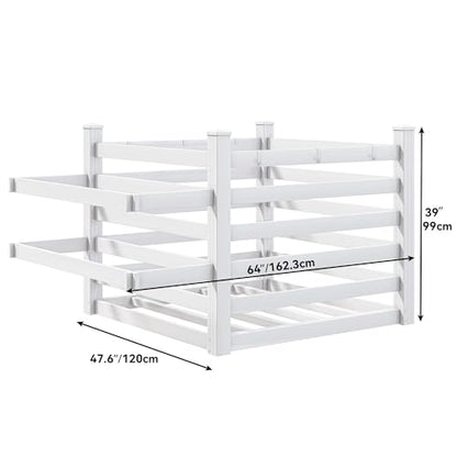 YITAHOME 64" W x 47" L x 39" H Poolside Deckbox Storage Organizer with 6