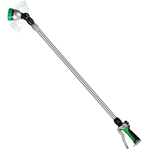 RESTMO Long Telescopic Watering Wand for Garden Hose, 36”-60” Garden Wand - color: Green
