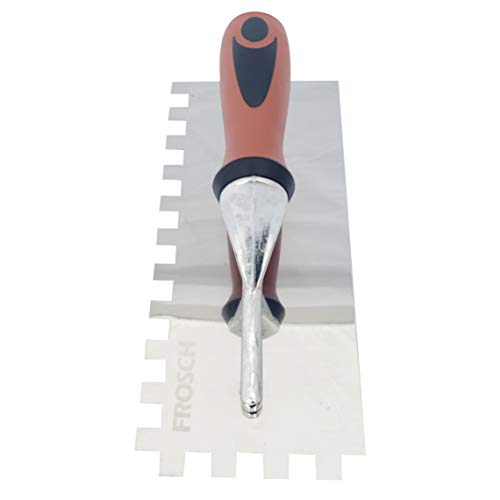 Frosch Stainless Steel Square Notch Tile Trowel (1/2"X1/2") - size: 1/2" X 1/2"