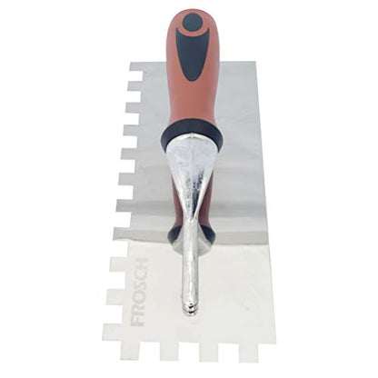 Frosch Stainless Steel Square Notch Tile Trowel (1/2"X1/2") - size: 1/2" X 1/2"
