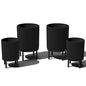 Veradek Demi Series Raised Duo Planters - Set of 2 Planters with Stands - color: Black/Black, size: Bundle - 2 Pack