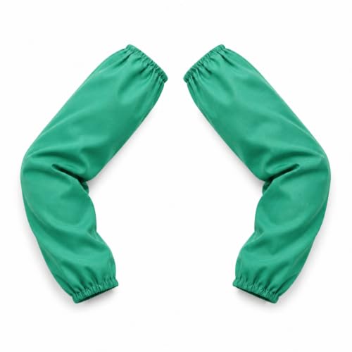 MAGID 180183 SparkGuard Cotton Flame Resistant Sleeve, 18" Length, Green (One Pair)