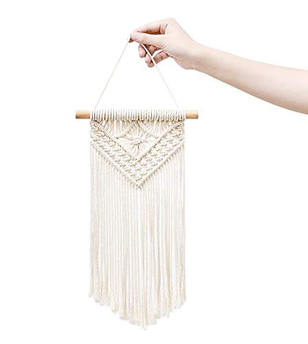 Mkono Small Macrame Wall Hanging, Boho Bedroom Decor, 3 Pack, 8" Wx14 L