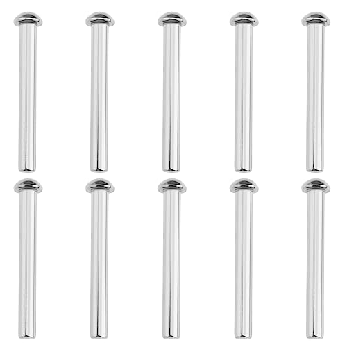 Create idea 10Pcs Shovel Rivets 304 Stainless Steel Countersunk Fasteners Solid Round Head Rivets Accessories for Repairing Shovels Forks Rakes Silver