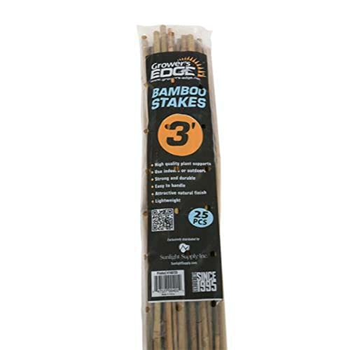 Grower's Edge Natural Bamboo Stakes - 3 ft (25/Bag)
