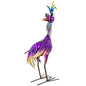 Metal Wacky Rooster Garden Statue for, Patio, Backyard, Lawn - color: Purple