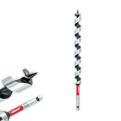 5/8" x 12" Auger Drill Bit for Wood, Hex Shank 3/8", 2-Flute, High Carbon Steel, Ship Auger Bit for Soft & Hard Wood, Plastic, Drywall, Tree Stump & Composite Materials - size: 5/8", style: Length: 12"