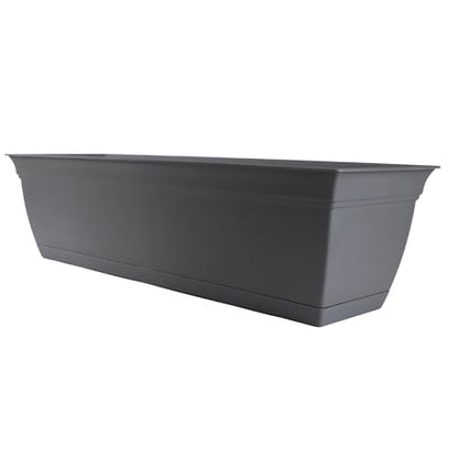 The HC Companies 30" Eclipse Plastic Window Box 7.76"x29.98"x6.57" Plastic Eclipse in Warm Gray Color - color: Warm Gray, size: 30"