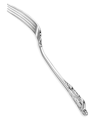 KEAWELL Luxury 4-Piece 18/10 Stainless Steel Dinner Fork Set (Silver) - color: Silver