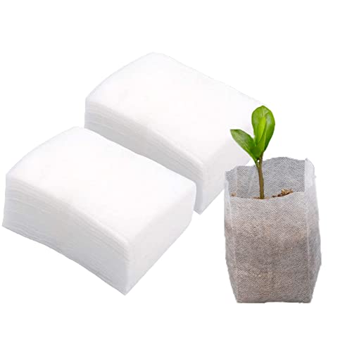 Belit 200Pcs Nursery Growing Bags,Non-Woven Fabric Seedlings Grow Bag for High Seedling Survival Rate,Plant Bags for Planting,Garden Seed Starters Pouch Small（4.2"x4.2"） - size: 200pcs 4.2"x4.2"