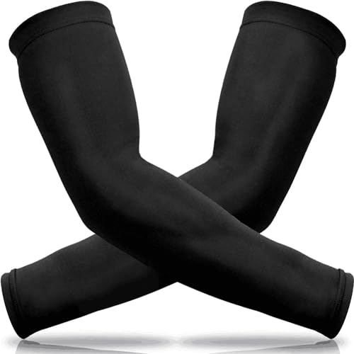 beister UV Protection Arm Sleeves for Men & Women, UPF 61+ Cooling Cover - color: Black, size: XX-Large