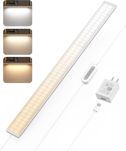ASOKO 24 Inch Under Counter Light 3 Colors Dimmable Desk Lamp - size: 24 Inch