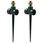 2 Pcs Metal Lawn Sprinklers, 360° Coverage, Green - color: Green,2pcs