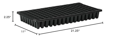 Bootstrap Farmer 128 Cell Seed Starting Tray Extra Thick Black 10 Trays - size: 10 Cell Trays