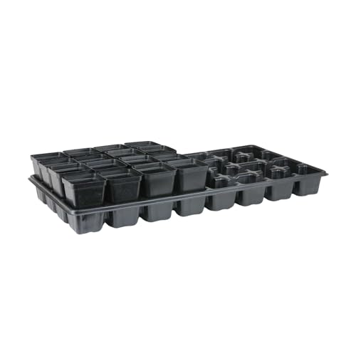 Bootstrap Farmer 32 Cell Seed Trays 2.5 Inch Pots 10 Pack Black - size: 10 Trays 320 Pots
