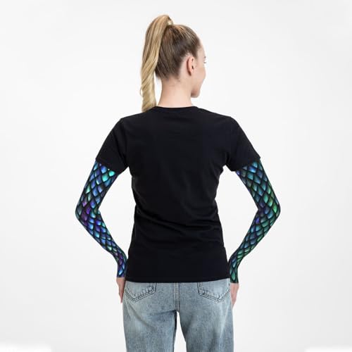 Women Sun Protection Thorn Proof Cooling Sleeves Sports Outdoors - color: Black5