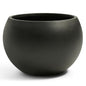 21.3"Dia x 14.8"H Extra Large Fiberstone Sphere Planter, Black Round Pot - color: Black, size: Extra Large