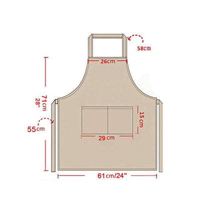 Total 6PCS Red Aprons Bulk for Women Unisex Plain Colour Bib Aprons with 2 Front Pockets Washable Apron for Painting Cooking Baking Kitchen Restaurant Crafting - color: Red