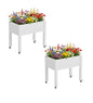 Fancyango Raised Garden Bed with Wheels 26.3" Hx2 -Ashen - color: Ashen, size: 26.3"Hx2