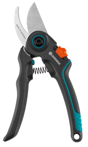 GARDENA ExpertCut Bypass Pruner, Stainless Steel, 7/8 in. Cut - 12203