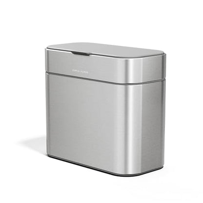 simplehuman Compost Caddy, Detachable and Countertop Bin, 4 Liter / 1.06 Gallon, Brushed Stainless Steel - color: Brushed