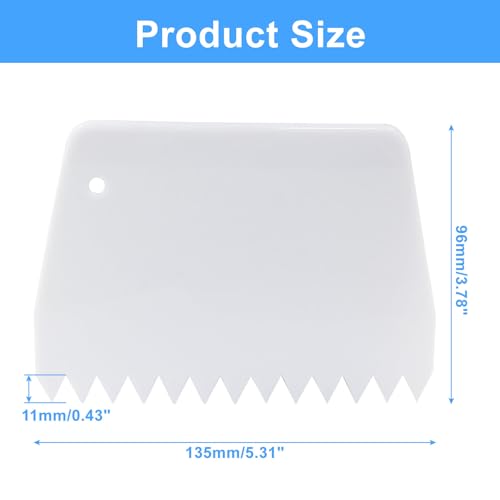Bonsicoky 2 PCS Plastic Trowel Notched Glue Spreader, 0.4" Tooth - size: 0.4" + 0.4" Tooth