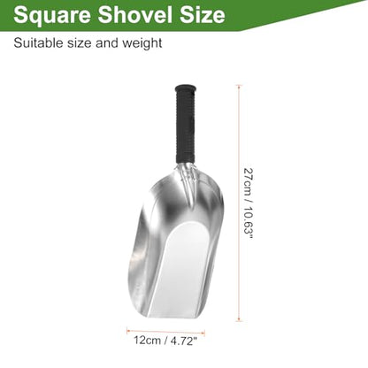 HARFINGTON Garden Hand Shovel 11.8" x 4.5" Stainless Steel Square Shovel Hand Trowel Gardening Tools for Transplanting Weeding Digging Planting