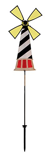 In the Breeze 2500 Lighthouse Wind Spinner-Colorful Garden Decoration - style: Lighthouse