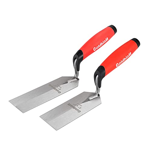 Goldblatt 6''X2'' & 5''X2'' Margin Trowel Set for Tile, Masonry, Cement
