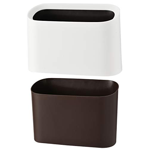 SUBEKYU Mini Countertop Trash Can,Tiny Desktop Trash Can,White 0.4 Gal - color: White 0.4 Gal No Lid