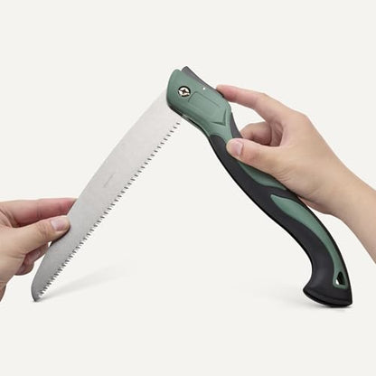 Amazon Basics Pruning Saw with 3-Sided Teeth, 10" Folding Blade, Hand Saws for Tree Trimming and Wood Cutting - style: Pruning Saw