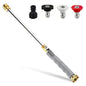 2026 Upgraded Jet Nozzle Power Washer for Garden Hose (Gray) - color: Gray