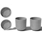 Veradek Mason Series Lima Planter & Drip Tray - Large Round Outdoor Planter - color: Gray, size: 10 inches - 2 Pack with Saucers