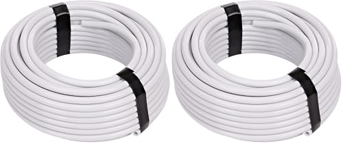 Raindrip 100050100 1/4-Inch Drip Irrigation Supply Tubing, 50-Foot, for Irrigation Systems, White Polyethylene (Pack of 2) - color: White, size: 0.25 inches x 50 Feet (Pack of 2)