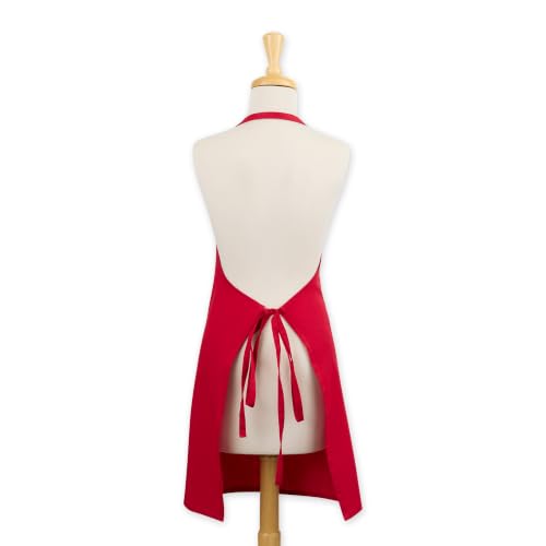 DII Everyday Basic Kitchen Collection - color: Tango Red, size: Plus Size Chef Apron