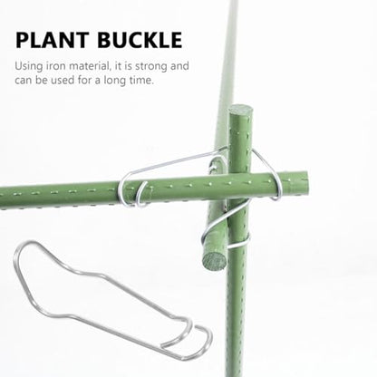 Yardwe Plant Climbing Support Buckle 50-Pack Adjustable Spring Clips for Garden Trellis Plant Clips for Climbing Plants Indoor Outdoor Stem Support Connecting Buckles