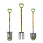 AMES 3-pc. Small Spaces Gardening Kit with Border Spade, Digging Fork, and Round Point Shovel