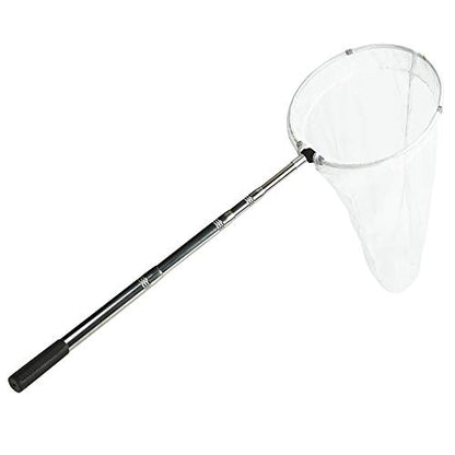 RESTCLOUD Insect and Butterfly Net with 12" Ring, 24" Net Depth, Handle Extends to 59 Inches - size: 12" Ring, 38" Handle