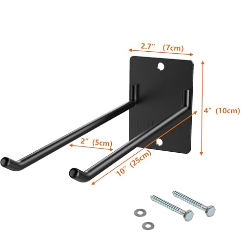 4-Pack Solid Steel Garage Wall Hooks for Tools