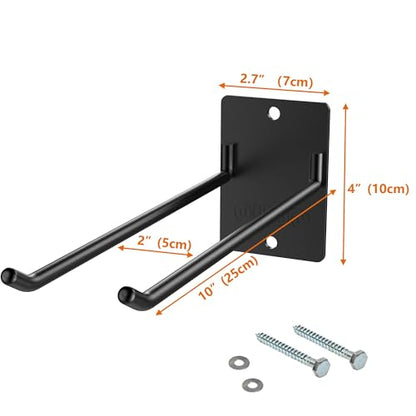 4-Pack Solid Steel Garage Wall Hooks for Tools